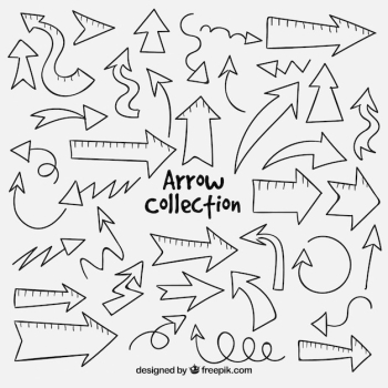 Pack of hand-drawn arrows Pack of hand-drawn arrows