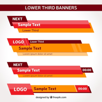 Pack of modern lower third banners Pack of modern lower third banners