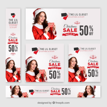 Pack of sale banners for christmas Pack of sale banners for christmas