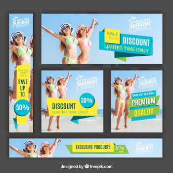 Pack of summer sale banners Pack of summer sale banners