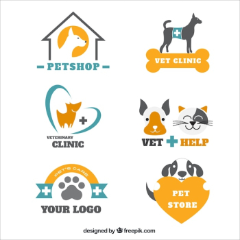 Pack of veterinary logos and pet shop Pack of veterinary logos and pet shop