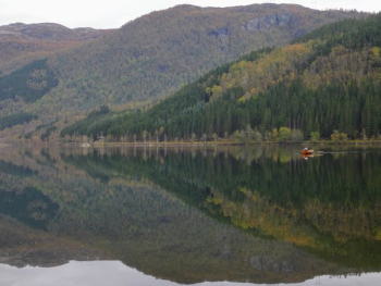 Paddling On Perfect Calm Lake Paddling On Perfect Calm Lake
