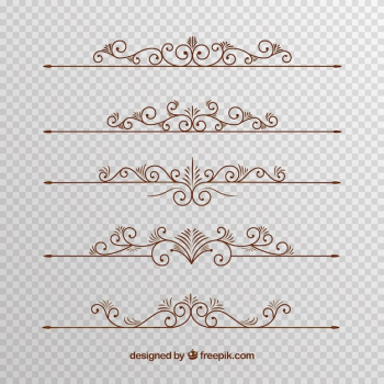 Page dividers collection without background Page dividers collection without background