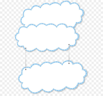Page layout Wallpaper - Blue border cartoon clouds 