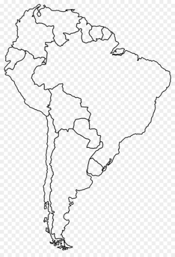 Page South America Coloring book Blank map - map 