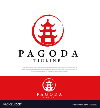 pagoda logo in circle pagoda logo in circle