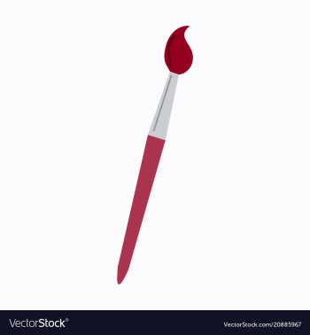 Paint and brush isolated objects on background vector image Paint and brush isolated objects on background vector image