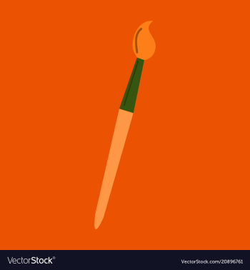 Paint and brush isolated objects on background vector image Paint and brush isolated objects on background vector image