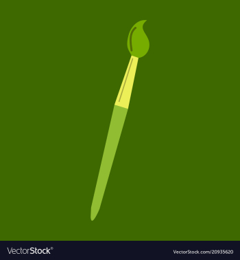 Paint and brush isolated objects on background vector image Paint and brush isolated objects on background vector image