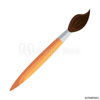 paint brush school supply icon