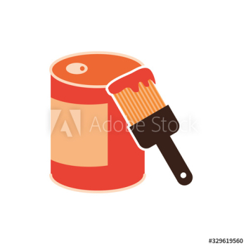 paint brush with pot icon