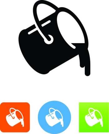 Paint bucket pouring icon