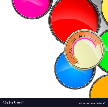 Paint cans vector image Paint cans vector image