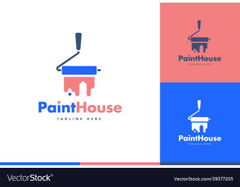 paint house logo design concept paint house logo design concept