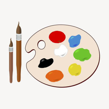 Paint palette illustration. Free public | Free Photo - rawpixel