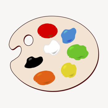 Paint palette illustration. Free public | Free Photo - rawpixel