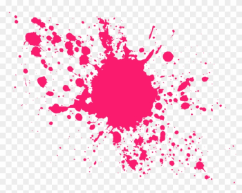 Paint Splat Clip Art Medium Size - Paint Splatter Png Pink