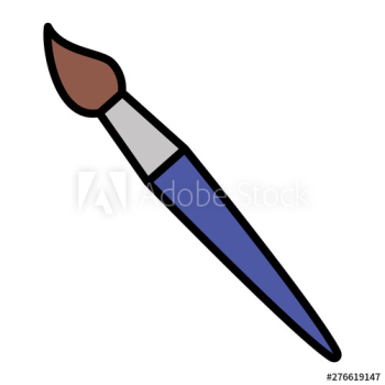 paintbrush supply school on white background paintbrush supply school on white background