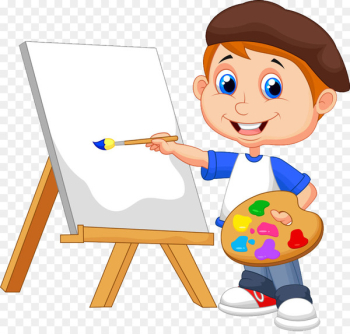 Painting Cartoon Royalty-free Drawing - Painting children 