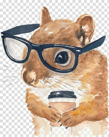Painting of brown squirrl, Squirrel Watercolor painting Drawing , squirrel transparent background PNG clipart