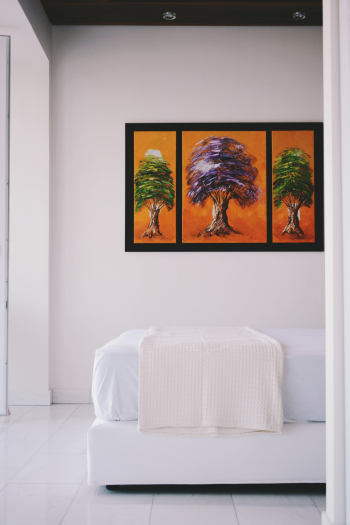 Painting On White Painted Wall Painting On White Painted Wall