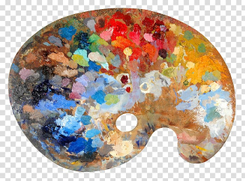 Painting plate, Palette Artist Painting, painting transparent background PNG clipart