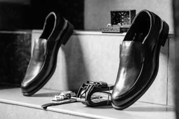 Pair of Black Leather Shoes Pair of Black Leather Shoes