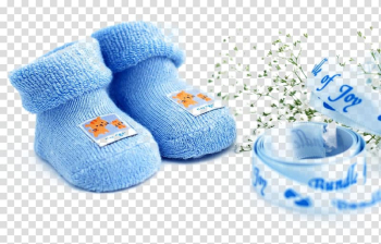 Pair of blue socks, Baby shower Infant Wedding invitation , Flowers Baby Baby Shoes transparent background PNG clipart