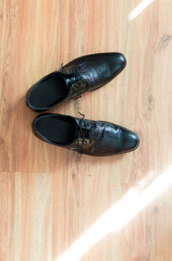 Pair of Men's Black Leather Dress Shoes Pair of Men's Black Leather Dress Shoes