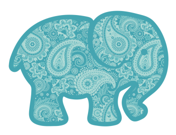 Paisley Elephant Teal Transfer – Sage Creek Originals