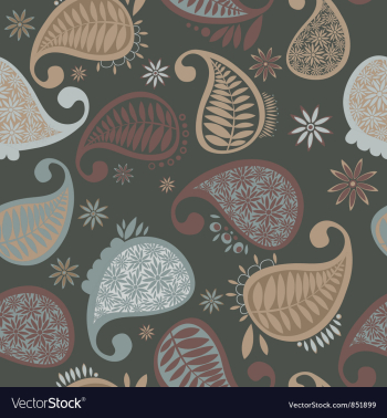 Paisley seamless pattern vector image Paisley seamless pattern vector image