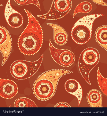 Paisley seamless pattern vector image Paisley seamless pattern vector image