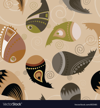 Paisley seamless pattern vector image Paisley seamless pattern vector image
