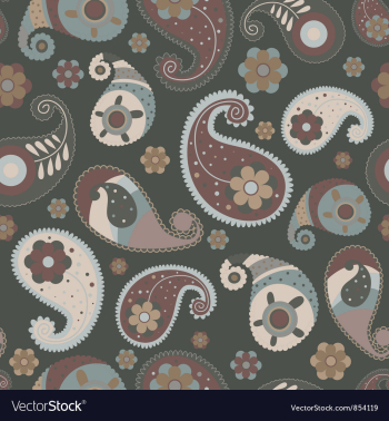 Paisley seamless pattern vector image Paisley seamless pattern vector image