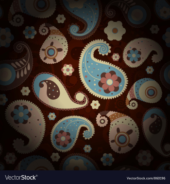 Paisley seamless pattern vector image Paisley seamless pattern vector image