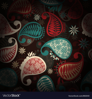 Paisley seamless pattern vector image Paisley seamless pattern vector image