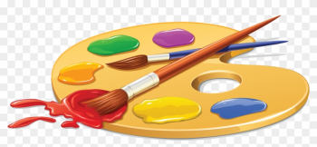 Palette Painting Brush Clip Art - Art Brushes And Paint Palette Painting Brush Clip Art - Art Brushes And Paint