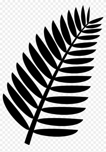 Palm Frond Clip Art Free - Palm Leaf Clipart Black And White