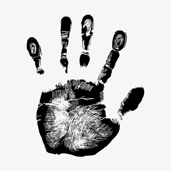 Palm hand print silhouette clipart | Free Vector - rawpixel Palm hand print silhouette clipart | Free Vector - rawpixel