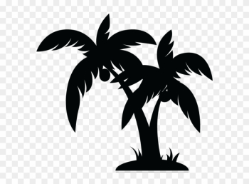 Palm Tree Clipart Black And White Free - Palm Trees Vector Png