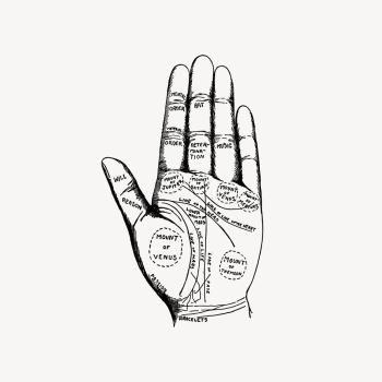 Palmistry chart hand clipart, vintage | Free Vector - rawpixel Palmistry chart hand clipart, vintage | Free Vector - rawpixel