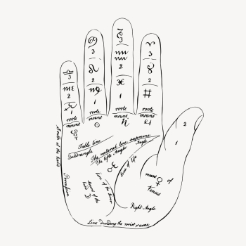 Palmistry hand clipart, vintage fortune-telling | Free Vector - rawpixel Palmistry hand clipart, vintage fortune-telling | Free Vector - rawpixel