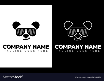 panda head logo design template modern design panda head logo design template modern design