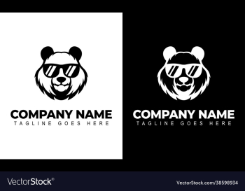 panda head logo design template modern design panda head logo design template modern design