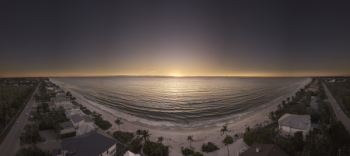 Panoramic Photography of Beach during Golden Hour