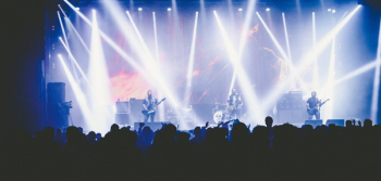 Panoramic View of Crowd at Music Concert Panoramic View of Crowd at Music Concert