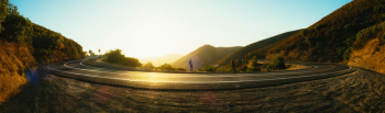 Panoramic View with Amazing Sunset Panoramic View with Amazing Sunset