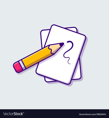 paper and pencil cartoon icon paper and pencil cartoon icon