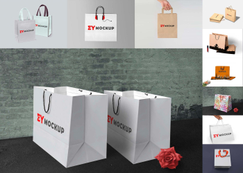 Paper Bags Mockup (PSD)