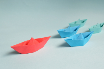 Paper Boats on Solid Surface Paper Boats on Solid Surface